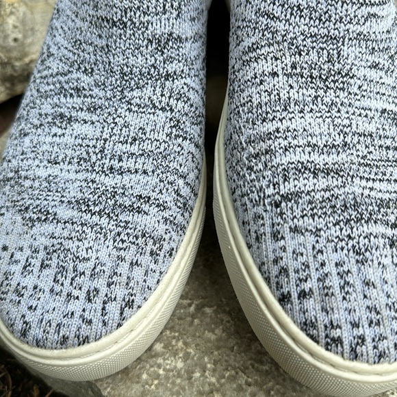 SlipOn Knit Style Ankle Sneakers-Sz 8-Black & White-Memory Foam Insoles - Picture 5 of 16